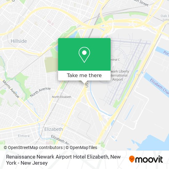 Mapa de Renaissance Newark Airport Hotel Elizabeth