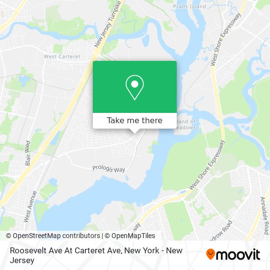 Mapa de Roosevelt Ave At Carteret Ave