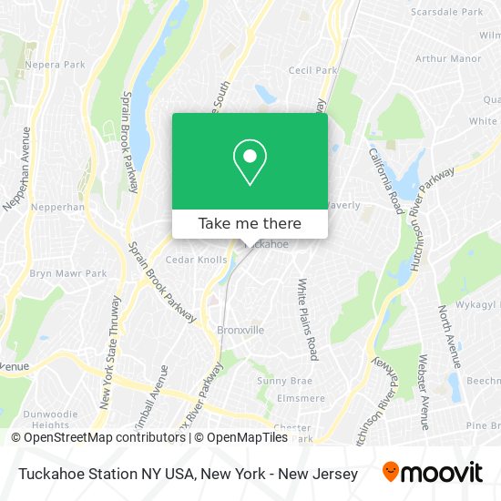 Mapa de Tuckahoe Station NY USA