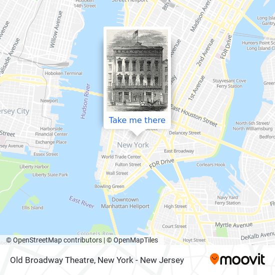 Mapa de Old Broadway Theatre