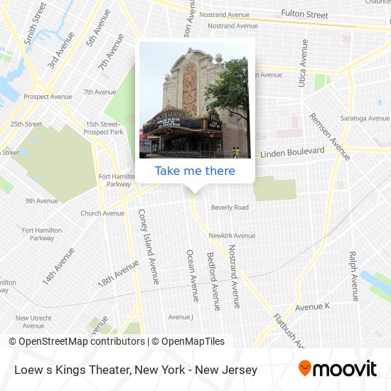 Loew s Kings Theater map