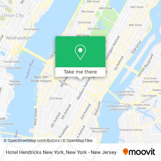 Mapa de Hotel Hendricks New York