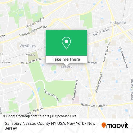 Mapa de Salisbury Nassau County NY USA