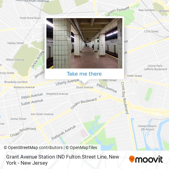 Grant Avenue Station IND Fulton Street Line map