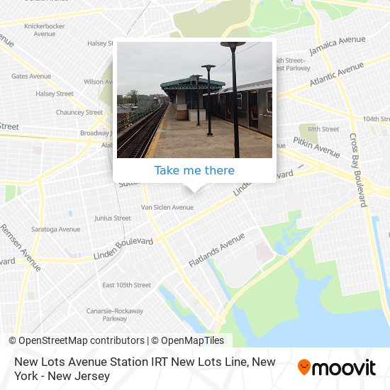 New Lots Avenue Station IRT New Lots Line map