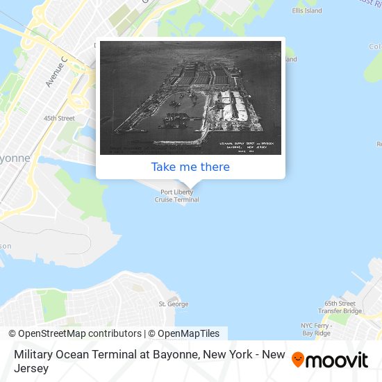 Military Ocean Terminal at Bayonne map