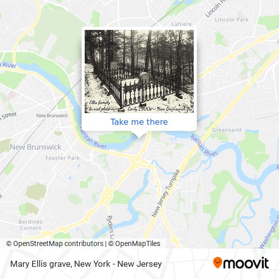 Mary Ellis grave map