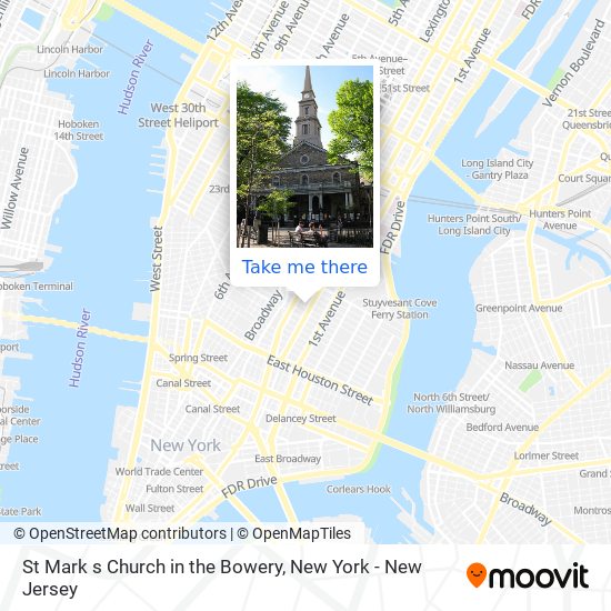 Mapa de St Mark s Church in the Bowery