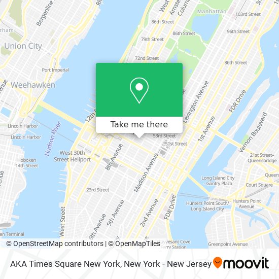 Mapa de AKA Times Square New York