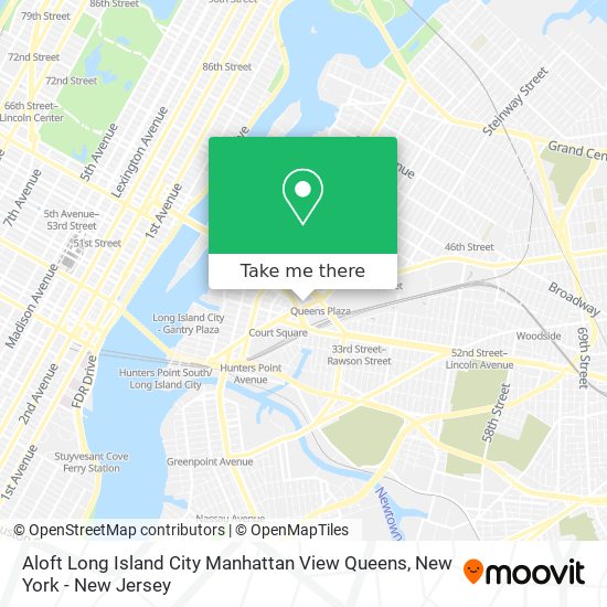 Mapa de Aloft Long Island City Manhattan View Queens