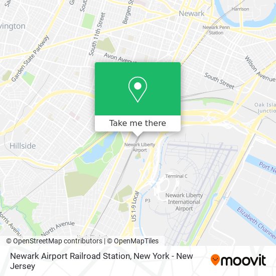 Mapa de Newark Airport Railroad Station
