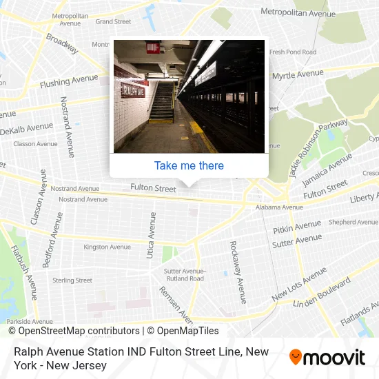 Ralph Avenue Station IND Fulton Street Line map