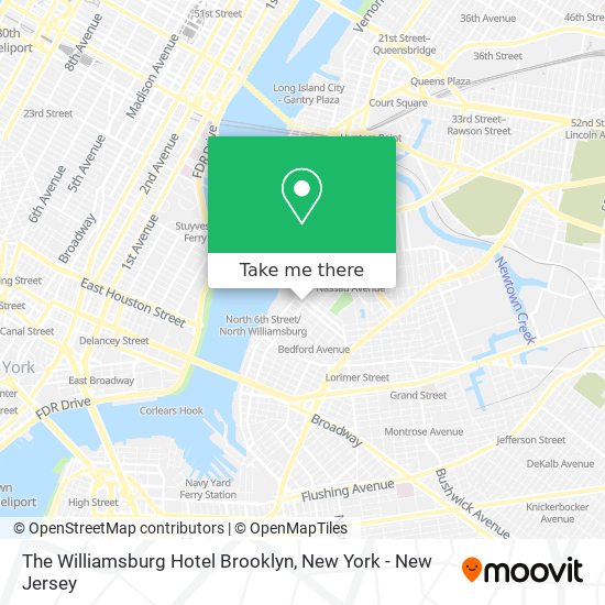 Mapa de The Williamsburg Hotel Brooklyn