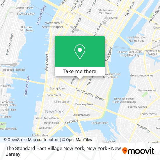 Mapa de The Standard East Village New York