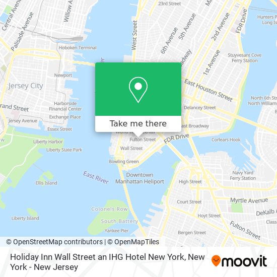 Holiday Inn Wall Street an IHG Hotel New York map
