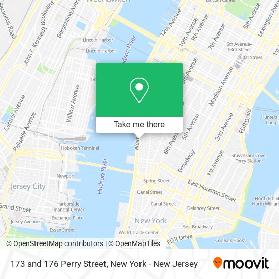 173 and 176 Perry Street map