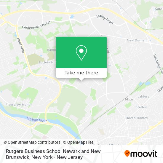 Rutgers Business School Newark and New Brunswick map