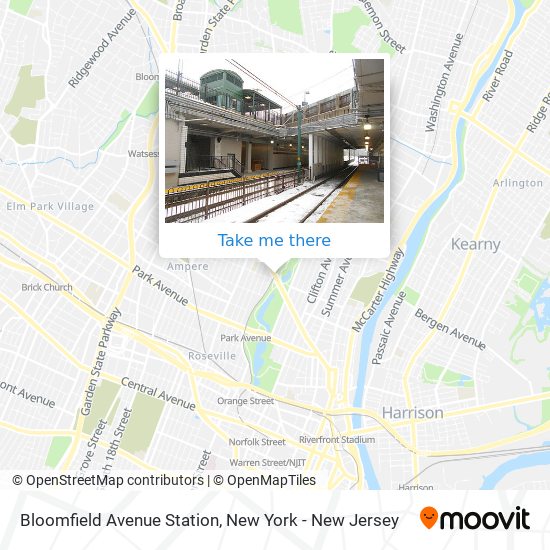 Bloomfield Avenue Station map