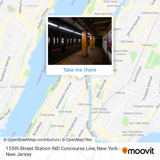 155th Street Station IND Concourse Line map