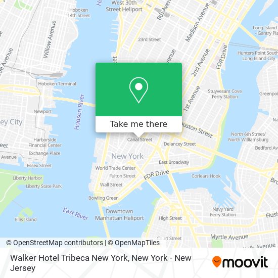 Mapa de Walker Hotel Tribeca New York