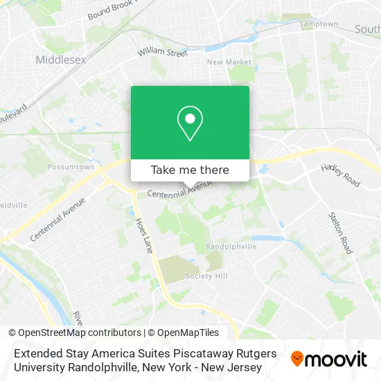Extended Stay America Suites Piscataway Rutgers University Randolphville map