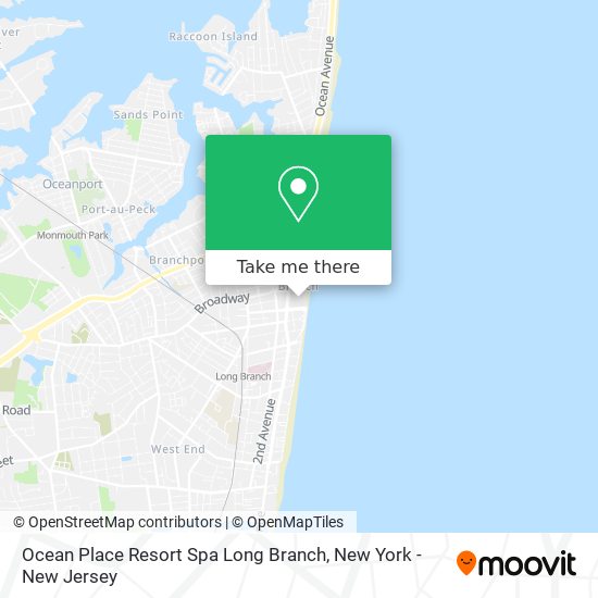 Mapa de Ocean Place Resort Spa Long Branch