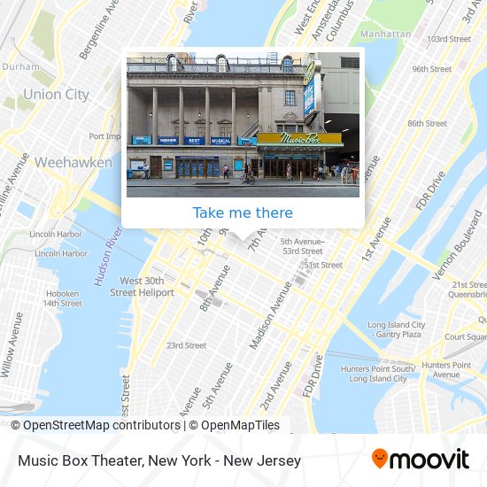 Mapa de Music Box Theater
