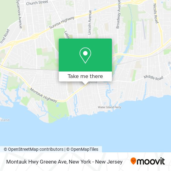 Montauk Hwy Greene Ave map