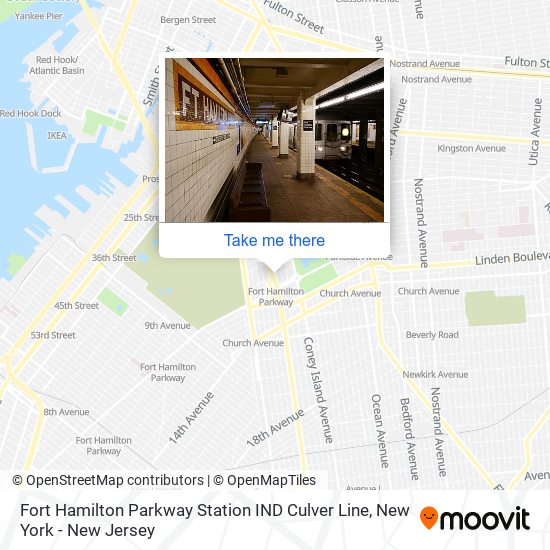 Mapa de Fort Hamilton Parkway Station IND Culver Line