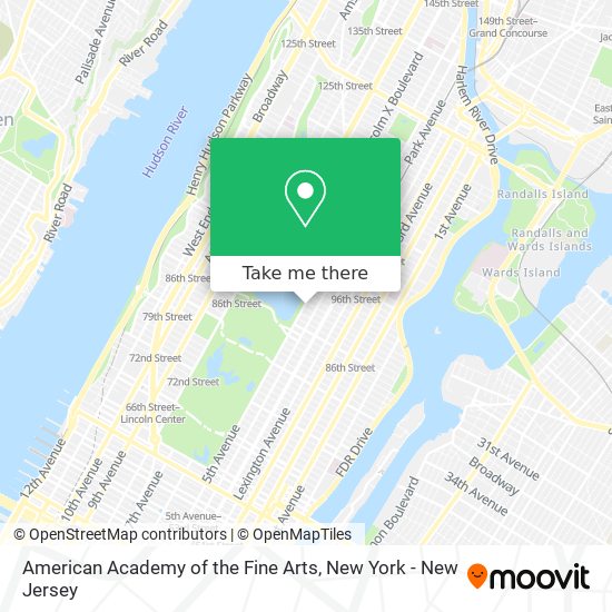American Academy of the Fine Arts map