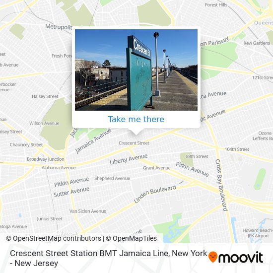 Crescent Street Station BMT Jamaica Line map