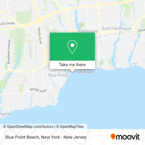 Blue Point Beach map