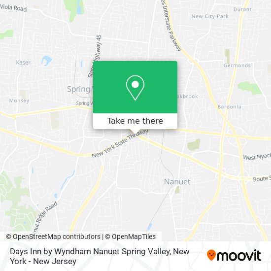 Days Inn by Wyndham Nanuet Spring Valley map
