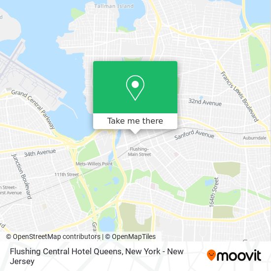 Flushing Central Hotel Queens map