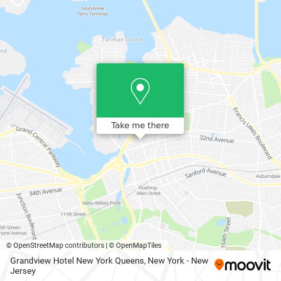Mapa de Grandview Hotel New York Queens