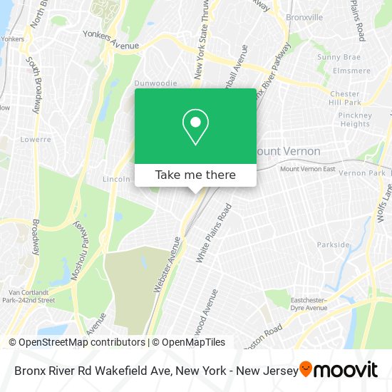 Bronx River Rd Wakefield Ave map