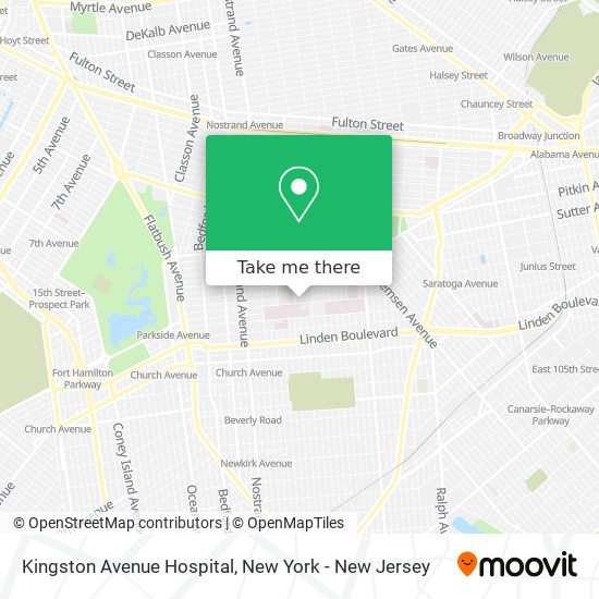 Kingston Avenue Hospital map