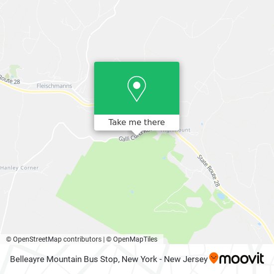 Belleayre Mountain Bus Stop map