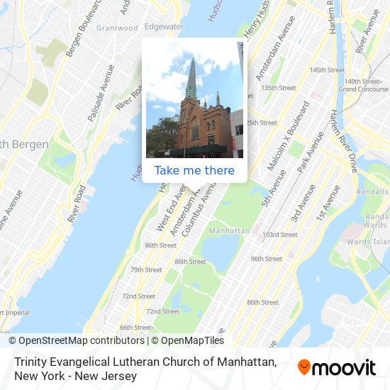 Trinity Evangelical Lutheran Church of Manhattan map