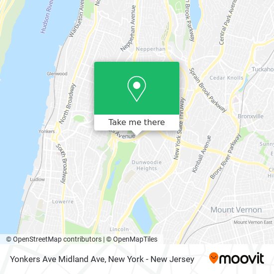 Yonkers Ave Midland Ave map