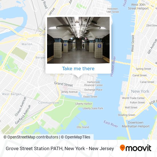Grove Street Station PATH map