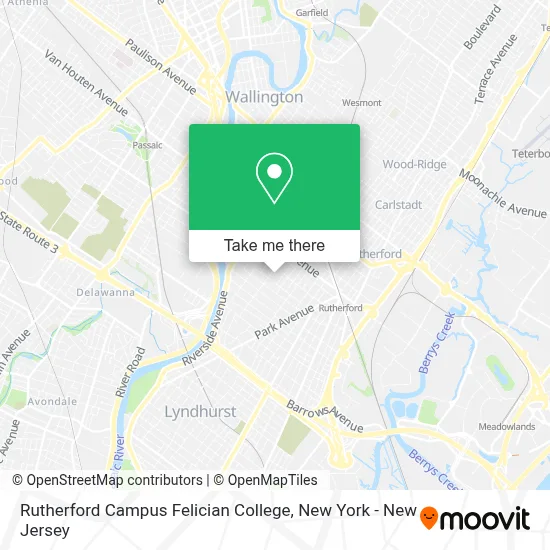 Rutherford Campus Felician College map