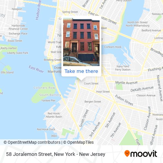 58 Joralemon Street map