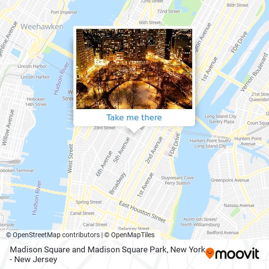 Mapa de Madison Square and Madison Square Park