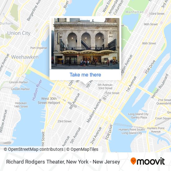 Mapa de Richard Rodgers Theater