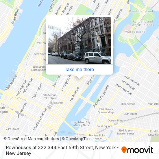 Mapa de Rowhouses at 322 344 East 69th Street