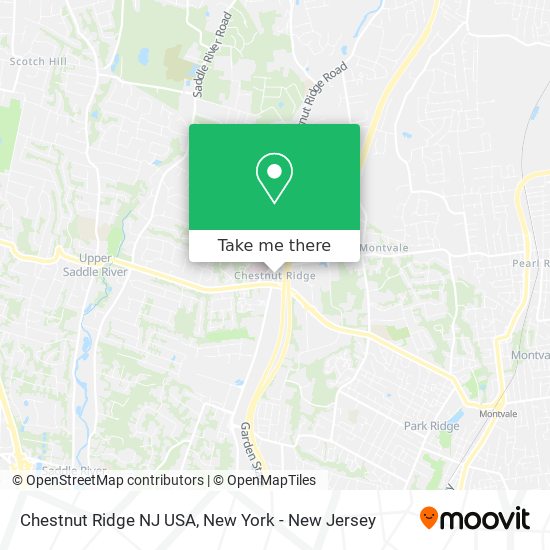 Mapa de Chestnut Ridge NJ USA