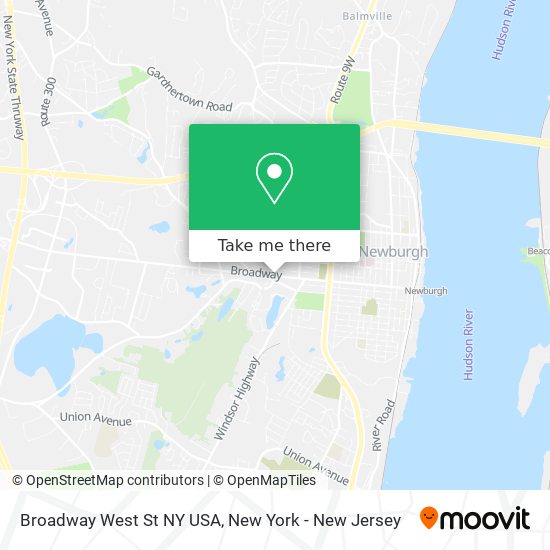 Mapa de Broadway West St NY USA