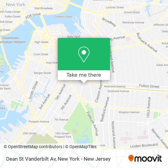 Mapa de Dean St Vanderbilt Av