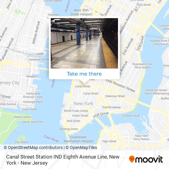 Canal Street Station IND Eighth Avenue Line map